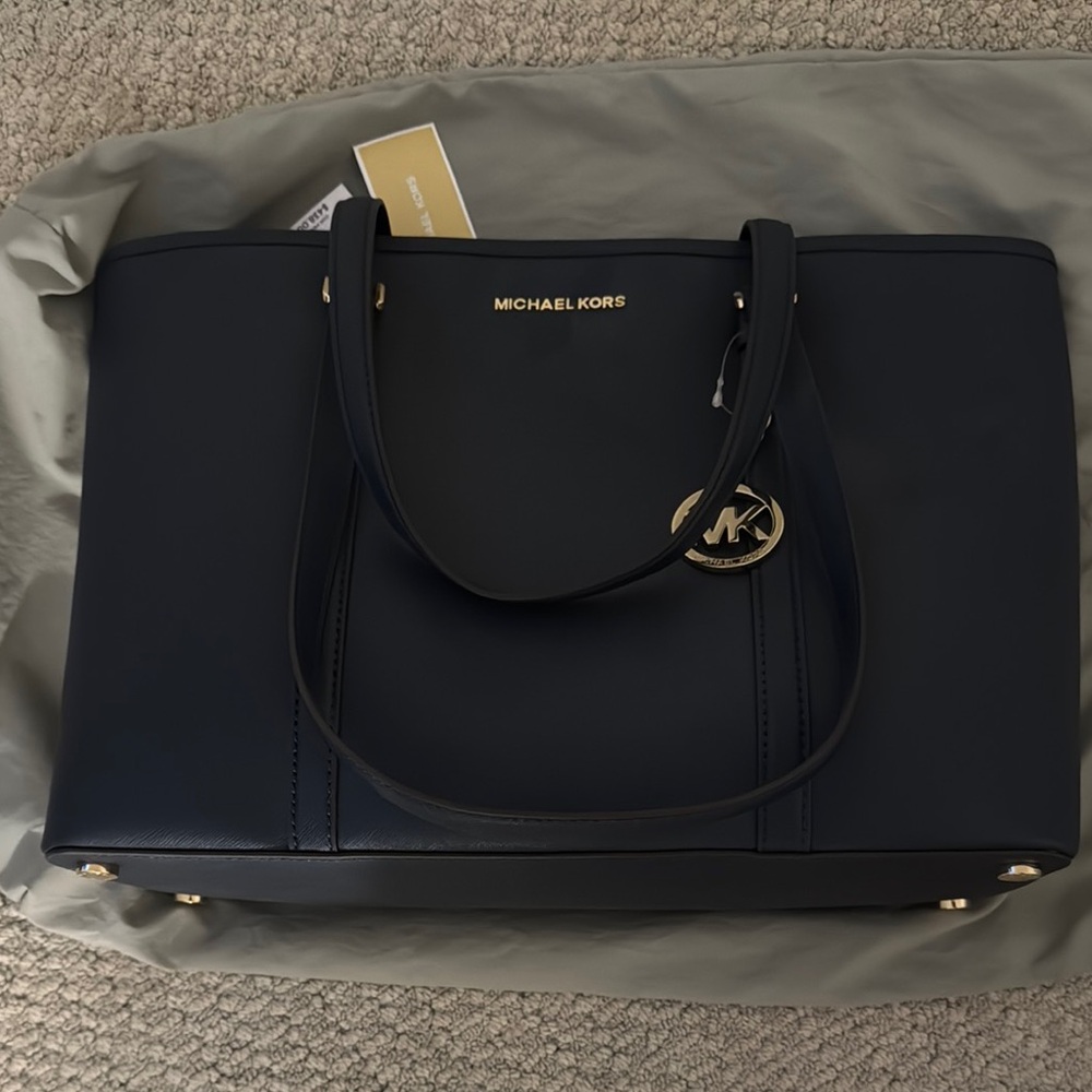 Michael Kors Navy Tote Bag